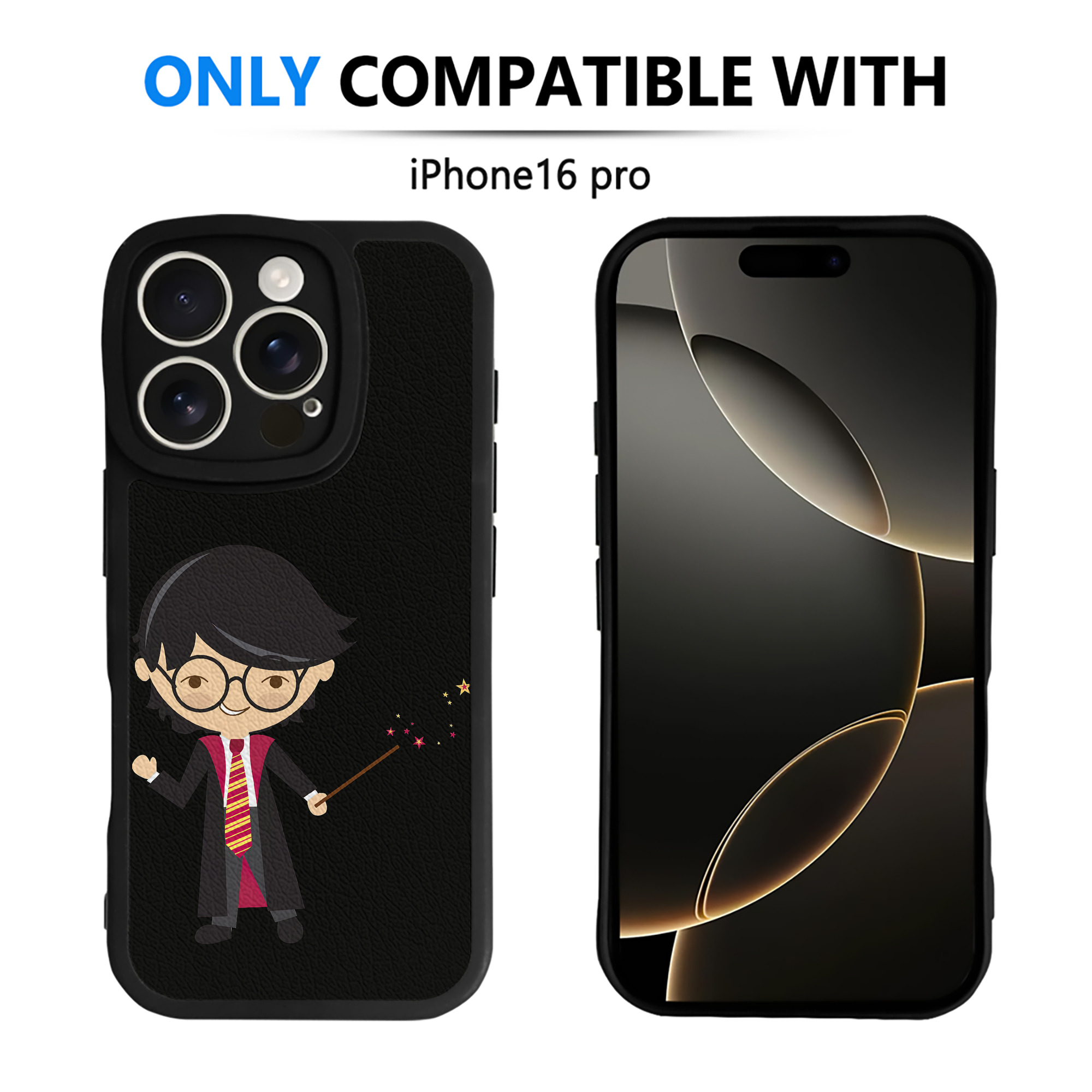 （画像用） Harry Potter ハリー・ポッターシリーズ 【iPhone 16シリーズ対応】シリコンスマホケース（レザー調） 材質：シリコン